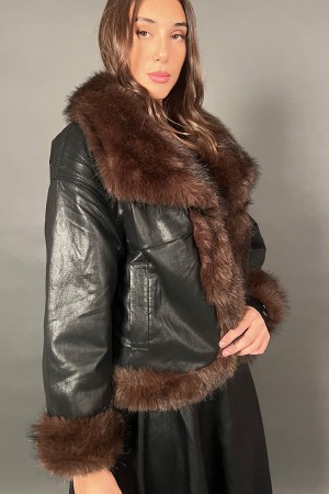 Missy Jacke in reversibles Öko-Leder Ökohle-Leder
