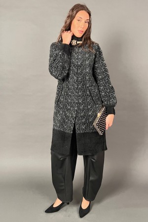 NOEMI cardigan in soft knit with jewel closure 