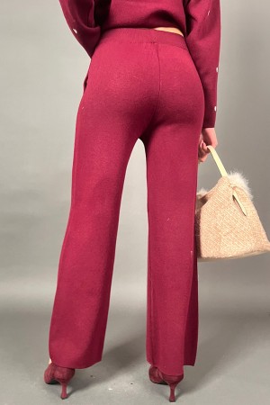 Coordinato Francy in maglia con fantasia cuori maglia e pantalone Coordinato Francy in maglia con fantasia cuori maglia e pan...