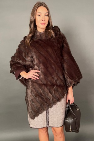 Poncho Soledad in Ecopelliccia 