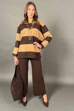Coordinato Eleonora in maglia a righe Coordinato Eleonora in maglia a righe Coordinato Eleonora in maglia a righe